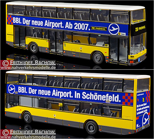 Rietze Busmodell Artikel 67528 M A N A B B Henschel D N 95 Traditionsbus Berlin B B I