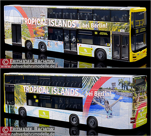 Rietze Busmodell Artikel 67787 M A N Lion's City D L 0 7 Berliner Verkehrsbetriebe Tropical Islands