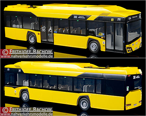 Rietze Busmodell Artikel 76803 Solaris Urbino 12 2019 electric Berliner Verkehrsbetriebe