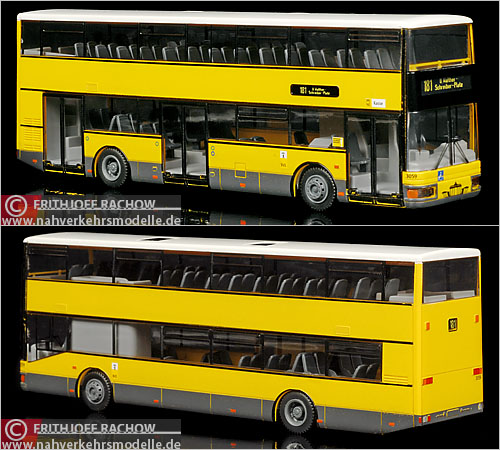 Rietze MAN ABB Henschel DN 95 BVG Berlin Busmodell Modellbus Modellbusse Busmodelle Doppelstockbus Doppeldecker
