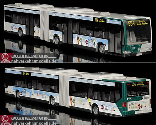Rietze MB O530 GÜ Citaro ViP Potsdam Modellbus Busmodell Modellbusse Busmodelle