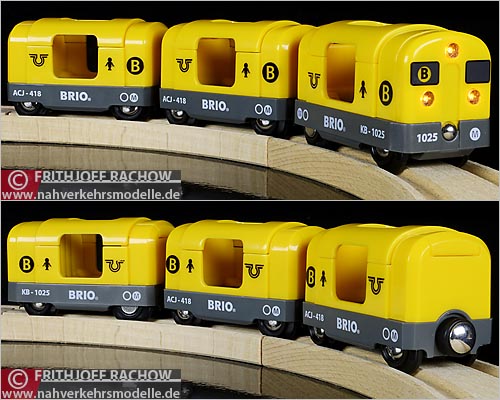 Brio Metrozug gelb Artikel Nummer 3 3 5 0 7