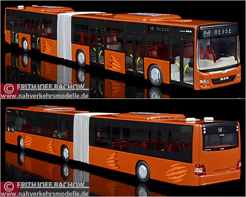 Rietze Busmodell Artikel 67298 M A N Lions City G L fünftürig im Vorführdesign