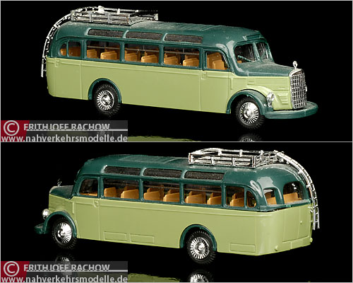 Busch MB O3500 gruen Busmodell Modellbus Busmodelle Modellbusse