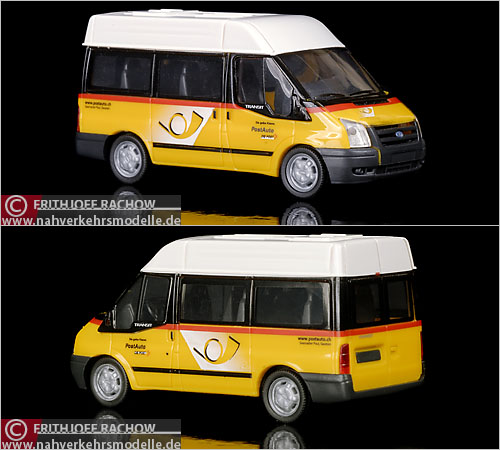 Rietze Ford Transit MD Postbus Schweiz Modellbus Busmodell Modellbusse Busmodelle