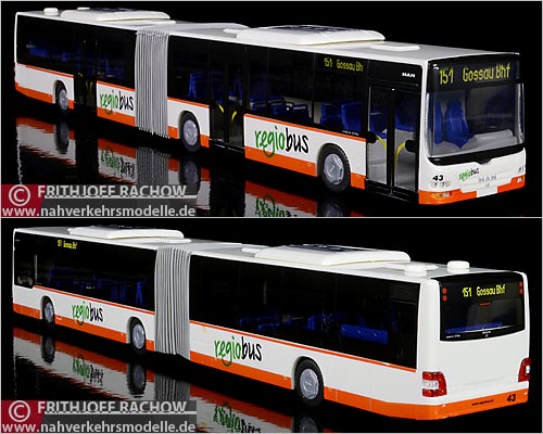 Rietze Busmodell MAN Lions City G im Mastab 1 zu 87 aus Gossau, Schweiz