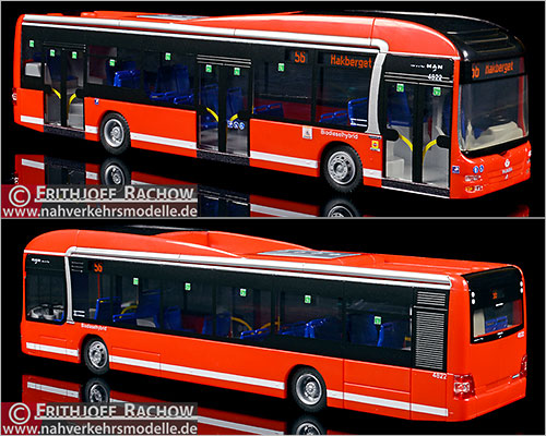 Rietze Busmodell Artikel 67635 M A N Lions City Hybrid 2010 Keolis Stockholm