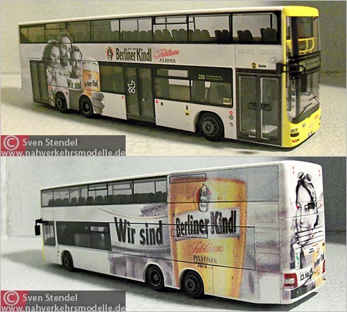 Rietze Busmodell Artikel 67765 M A N NEOMAN A 39 D L Null 7 Berliner Verkehrsbetriebe B V G