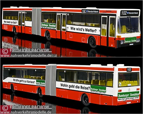 Rietze Mercedes-Benz O 405 Gelenkbus Hochbahn Hamburg Modellbus Busmodell Modellbusse Busmodelle