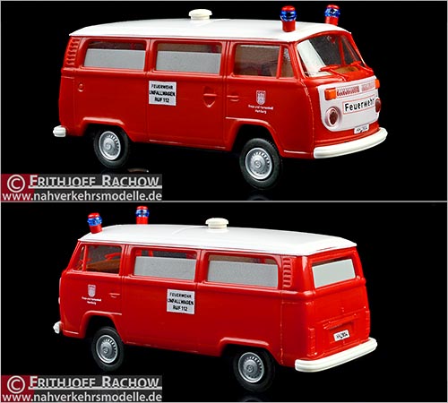 Brekina Feuerwehrmodell Artikel SIM10168 Volkswagen T 2 Krankentransportwagen Feuerwehr Hamburg