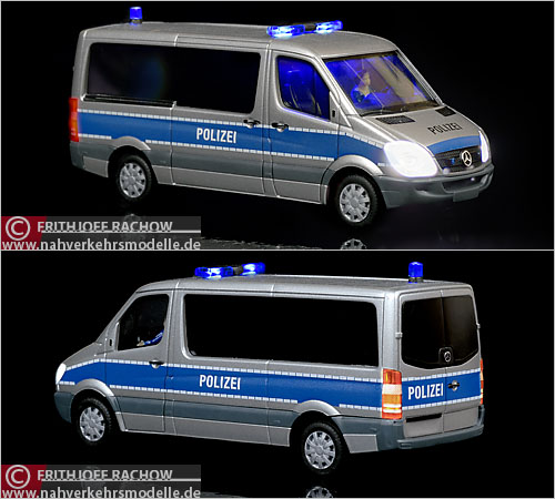 Herpa Mercedes Benz Sprinter Mannschaftstransportwagen Gruppenkraftwagen Polizeiauto Modellbus Busmodell Modellbusse Busmodelle