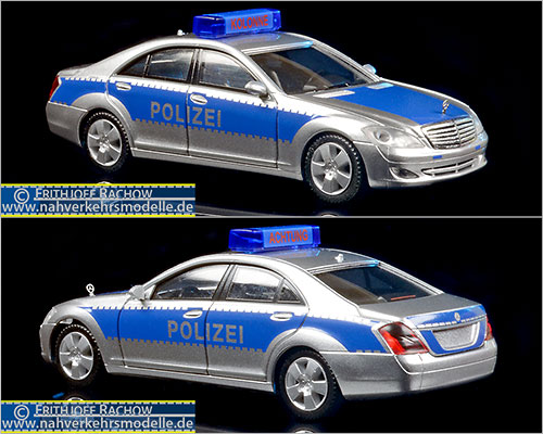 Herpa Sondermodell Mercedes-Benz S-Klasse W 221 gepanzerte Werttransporterbegleitung Polizei