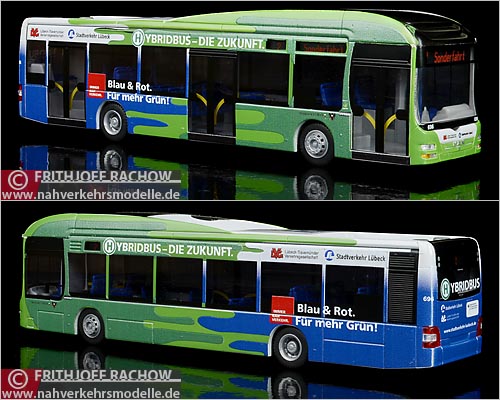 Rietze MAN Lions City Hybrid SL Lübeck HL Modellbus Busmodell Modellbusse Busmodelle