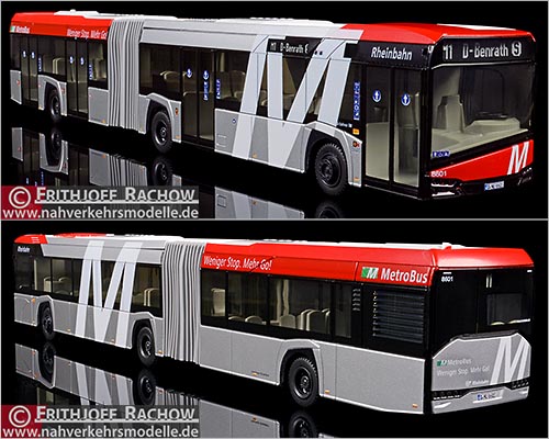 Rietze Busmodell Artikel 73126 Solaris U 18 2014 Rheinbahn Düsseldorf Metrobus
