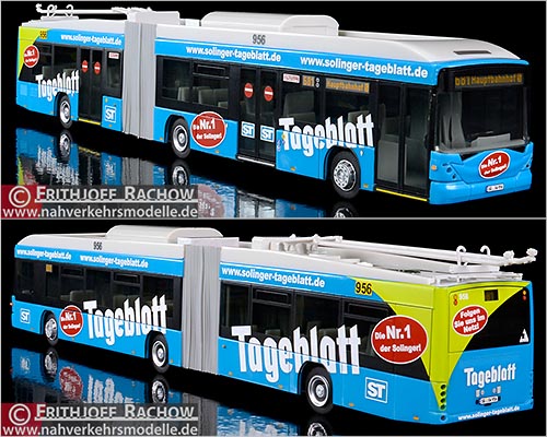 VKModelle Hess SwissTrolley 3 SWS Solingen Modellbus Busmodell Modellbusse Busmodelle