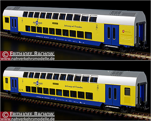 Piko Eisenbahnmodell Artikel 58369 C Doppelstock Sitzwagen zweite Klasse Metronom Eisenbahngesellschaft Uelzen