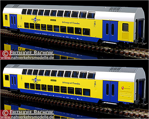 Piko Eisenbahnmodell Artikel 58809 Doppelstock Sitzwagen zweite Klasse Metronom Eisenbahngesellschaft Uelzen