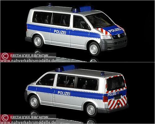 Rietze VW T 5 Polizei Stade Bulli VW-Bus Modellbus Busmodell Modellbusse Busmodelle