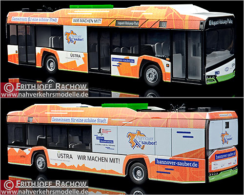 Rietze Busmodell Artikel 73033 Solaris Urbino 12 2014 Hannoversche Verkehrsbetriebe
