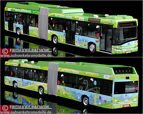 VKModelle Solaris U 18 Hybridbus ÜSTRA Hannover Modellbus Busmodell Modellbusse Busmodelle