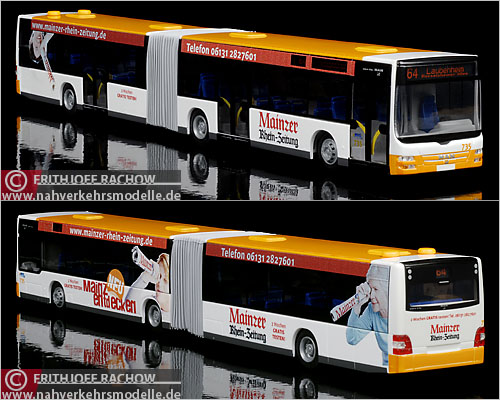Rietze MAN Lions City G MVG Mainz Rhein-Zeitung Modellbus Busmodell Modellbusse Busmodelle