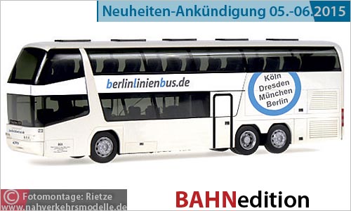 Rietze Busmodell Artikel 65328 Neoplan Skyliner 03 Berlin Linien Bus