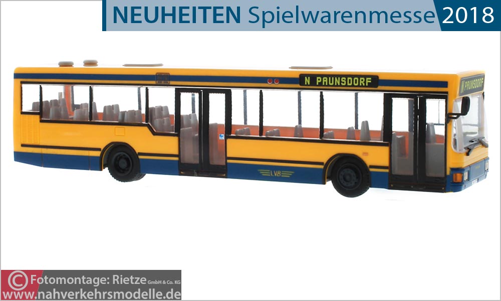 Rietze Busmodell Artikel 75001 M A N N L 202 Strich 2 Leipziger Verkehrsbetriebe