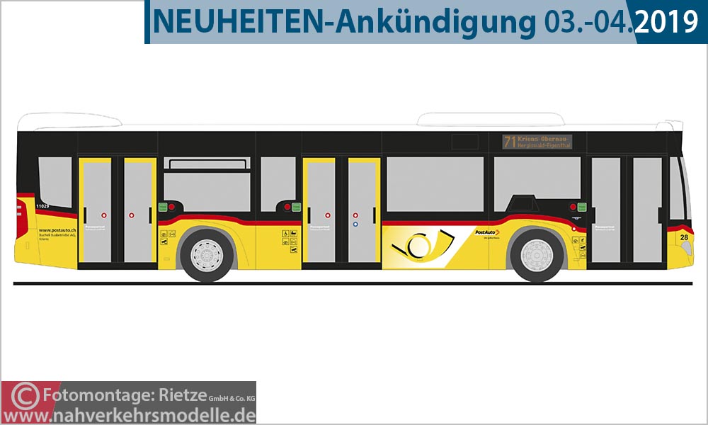 Rietze Busmodell Artikel 73442 Mercedes-Benz Citaro 2015 Postauto Schweiz