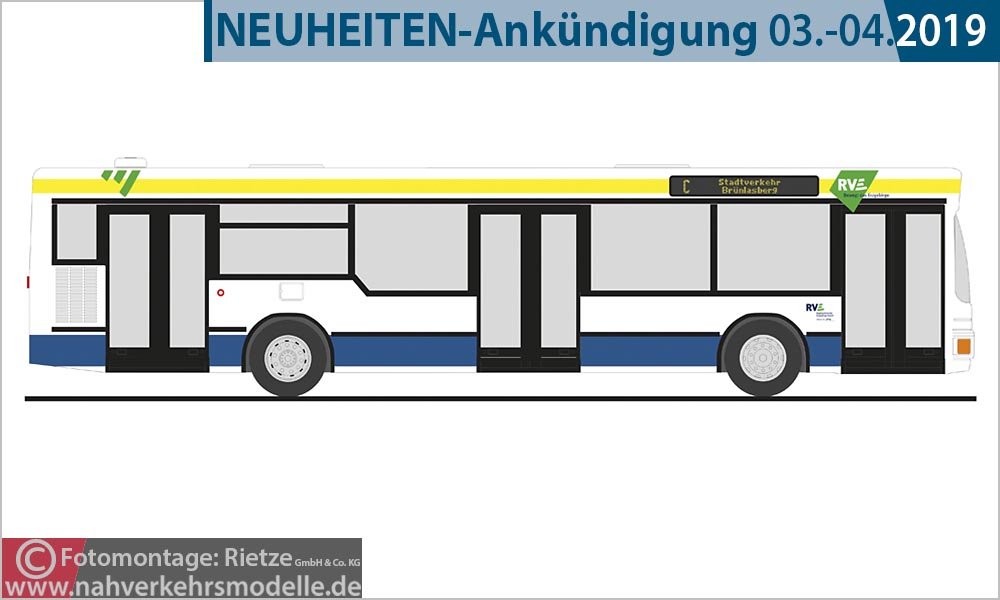 Rietze Busmodell Artikel 75011 M A N N L 202 2 Regionalverkehr Erzbebirge