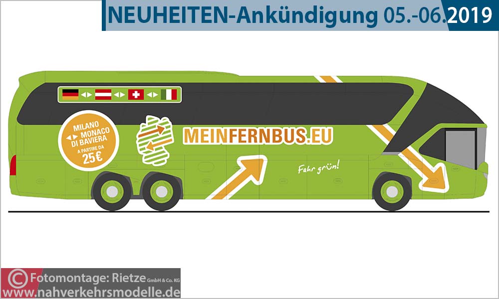 Rietze Busmodell Artikel 66770 Neoplan Starliner 2 Flixbus Mein Fernbus