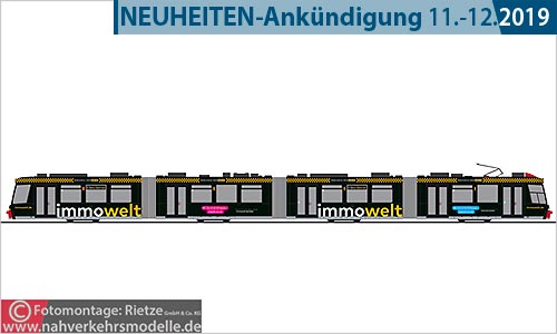 Rietze Linie 8 Straßenbahn Artikel stra01031 Adtranz G T 8 Verkehrs Aktiengesellschaft Nürnberg