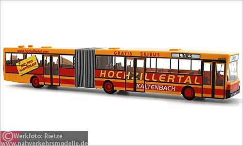 Rietze Busmodell Artikel 69824 Mercedes-Benz O 405 G Hochzillertal kaltenbach gratis Skibus