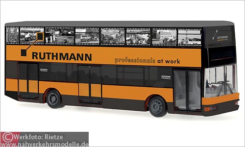 Rietze Busmodell Artikel 67525 M A N D N 95 Ruthmann Service
