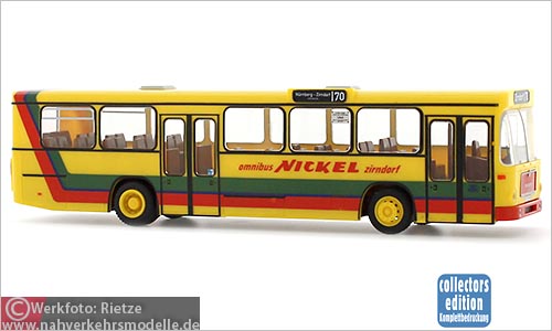 Rietze Busmodell Artikel 72311 M A N S L 200 Nickel Reisen Zirndorf