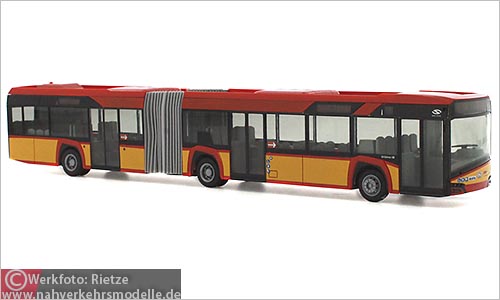 Rietze Busmodell Artikel 73105 Solaris U 18 2014 Hanauer Straßenbahn G m b H