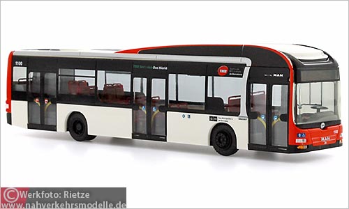 Rietze Busmodell Artikel 67632 M A N Lions City Hybrid T M B Barcelona