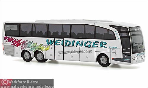 Rietze Busmodell Artikel 69712 Mercedes-Benz Travego M Euro 6 Weidlinger Reisen