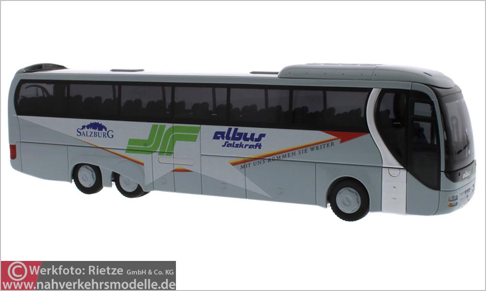 Rietze Busmodell Artikel 64294 M A N Lions Coach L Albus Salzkraft Reisen Salzburg