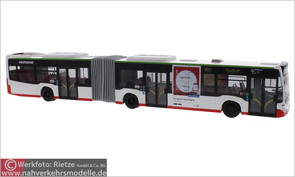 Rietze Busmodell Artikel 73612 Mercedes-Benz O 530 Citaro G C 2 2015 Vestische Straßenbahnen G m b H