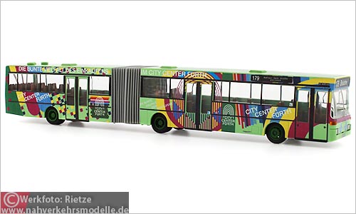 Rietze Busmodell Artikel 69830 Mercedes Benz O 405 G infra Fürth Verkehr G m b H Citycenter Fürth