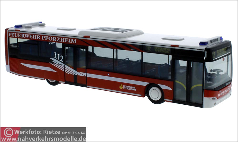 Rietze Busmodell Artikel 62747 Neoplan Centroliner Evolution Feuerwehr Pforzheim