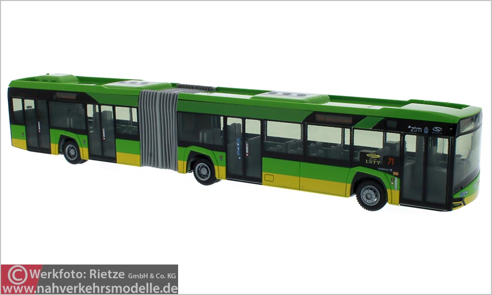 Rietze Busmodell Artikel 73122 Solaris New U 18 2014 M P K Poznan