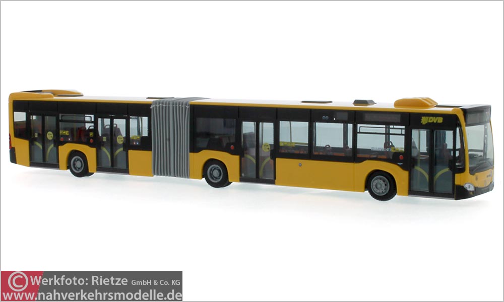 Rietze Busmodell Artikel 73635 Mercedes-Benz Citaro G C 2 2015 Dresdner Verkehrsbetriebe