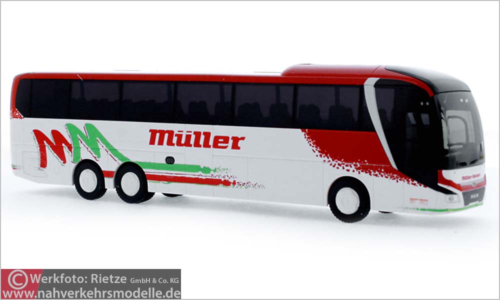 Rietze Busmodell Artikel 74811 M A N Lions Coach L 2017 Müller Reisen Pforzheim