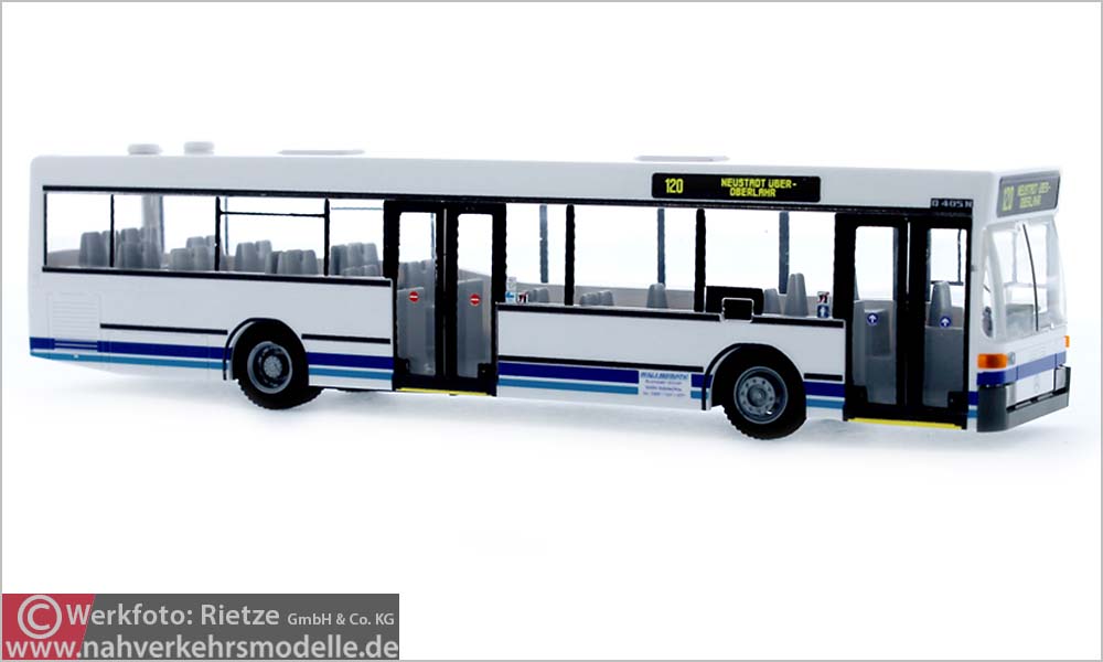Rietze Busmodell Artikel 75230 Mercedes-Benz O 405 N 2 Wallmeroth Busreisen Willroth