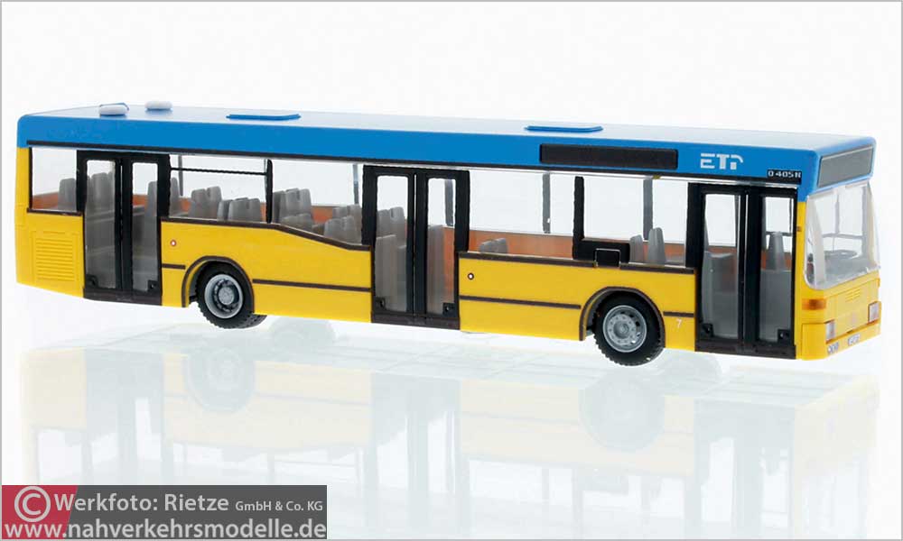 Rietze Busmodell Artikel 75235 Mercedes-Benz O 405 N 2 Euro Traffic Partner Chemnitz