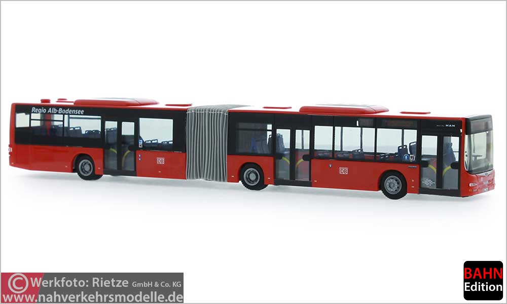 Rietze Busmodell Artikel 72773 M A N Lions City G 2015 Regionalverkehr Alb Bodensee