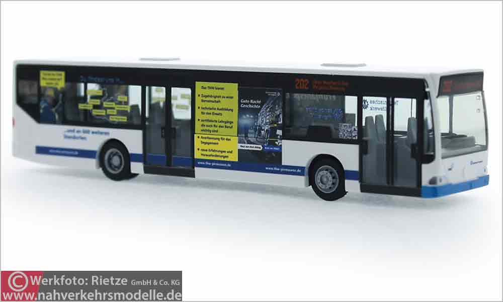 Rietze Busmodell Artikel 69909 Mercedes-Benz O 530 Citaro Technisches Hilfswerk Pirmasens