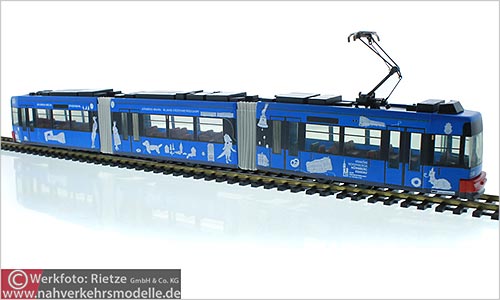 Rietze Straßenbahnmodell Artikel STRA01065 Adtranz G T 6 N Verkehrs Aktiengesellschaft Nürnberg