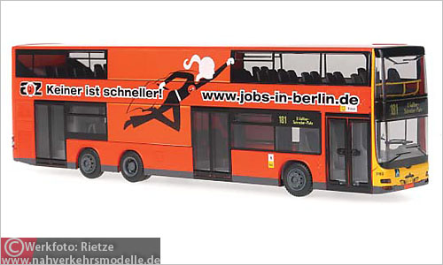 Rietze Neoman Lions City DD BVG Berlin Busmodell Modellbus Modellbusse Busmodelle Doppelstockbus Doppeldecker